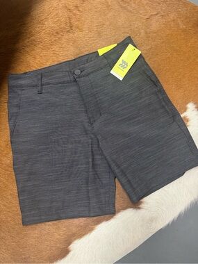 all in motion Men's Flat-Front Shorts - Charcoal Gray